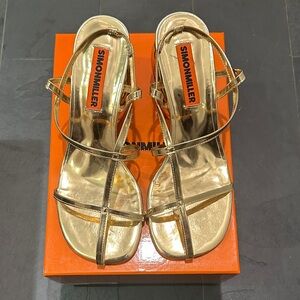 Simon Miller Metallic Gold Strappy Sandals